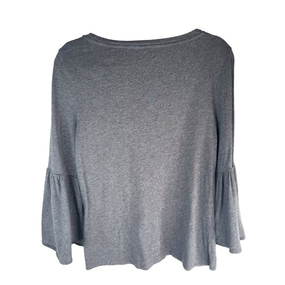 2/$30 Banana Republic Medium Designer Tee Belle Sleeve Top Gray - Picture 12 of 14